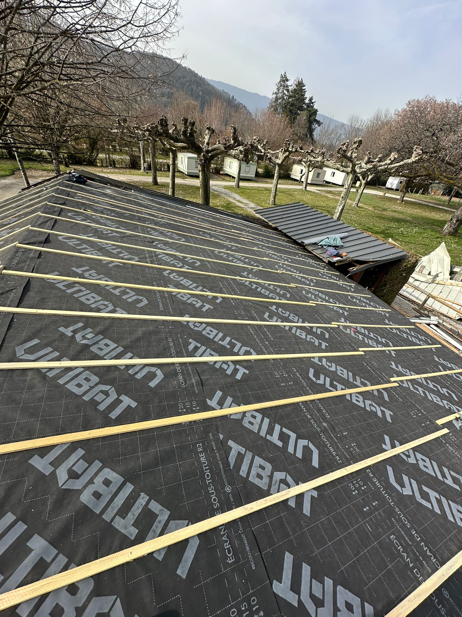 Avant les travaux de réfection complète charpente